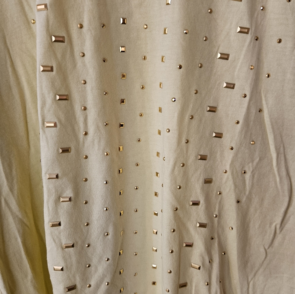 Zenergy By Chicos Yellow Studded Long Sleeve Top - Picture 2 of 5